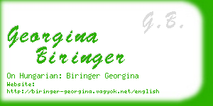 georgina biringer business card